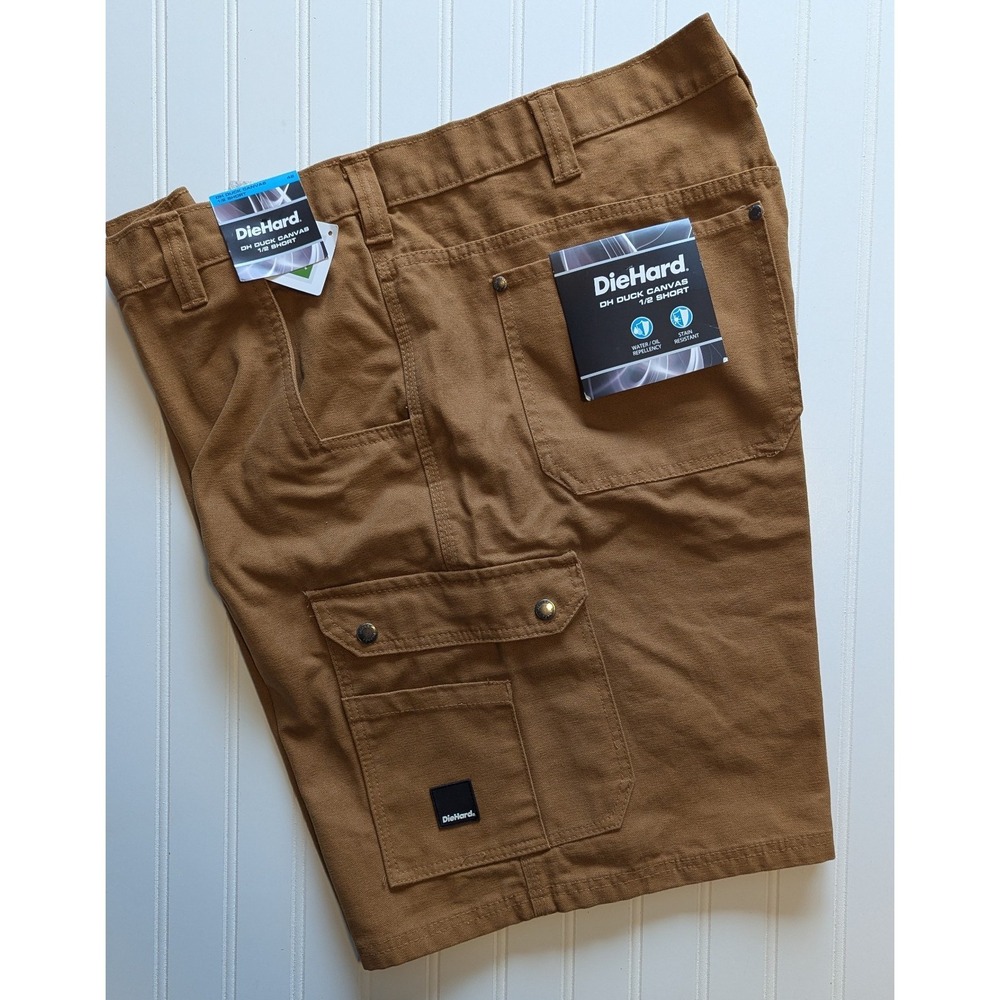 NWT DieHard Duck Canvas Shorts Men's 42 Rust Brown 9.5" Inseam New With Tags